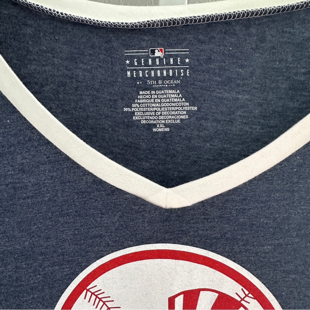 New York Yankees Classic Logo T Shirt New York Yankees Cotton Blend XXL - Picture 5 of 5